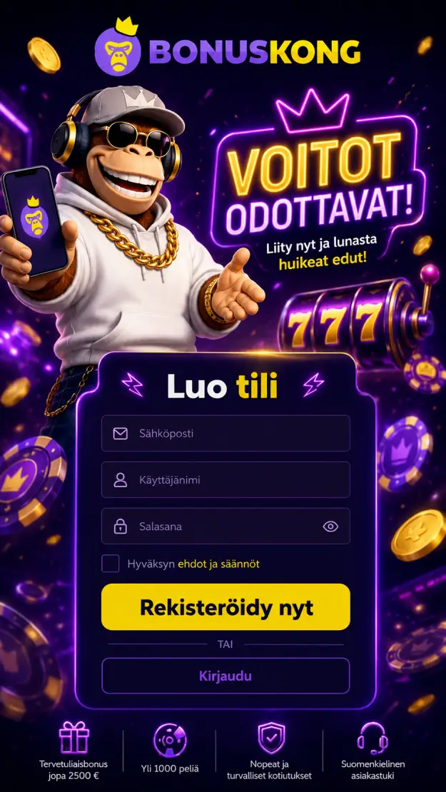 BonusKong kirjautuminen
